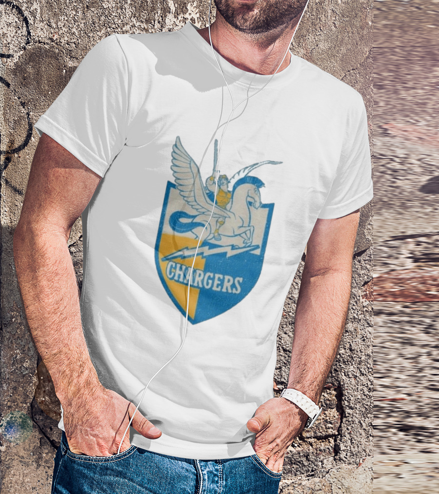 Los Angeles Chargers Disney Hercules Pegasus Collaboration T-Shirt