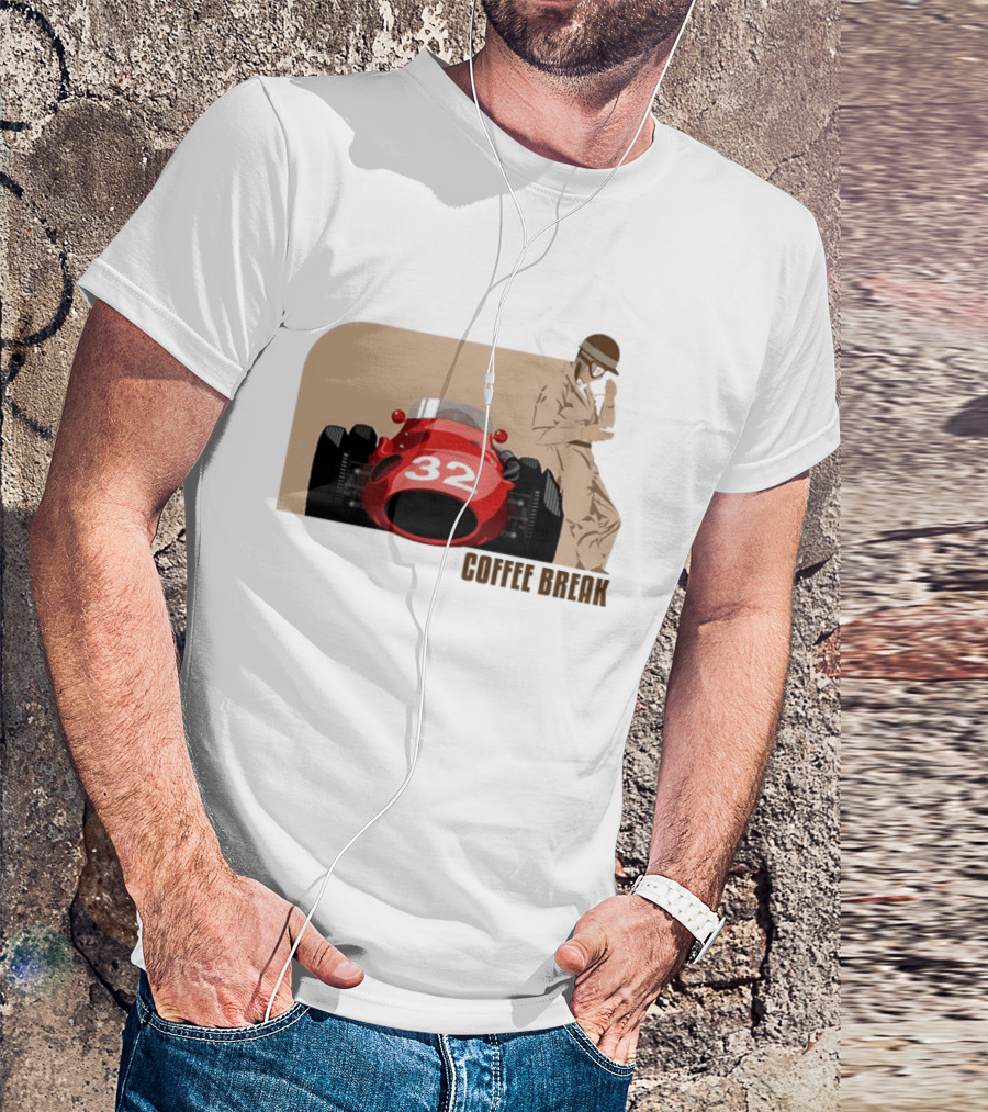 Maserati 250F 32 Vintage Racing Coffee Break T-Shirt