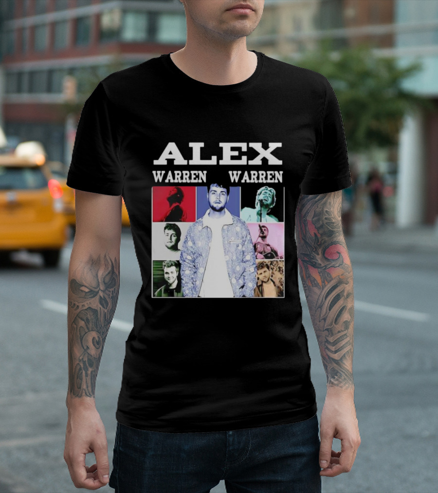 Alex Warren Tour Vintage Collage Style Photography T-Shirt