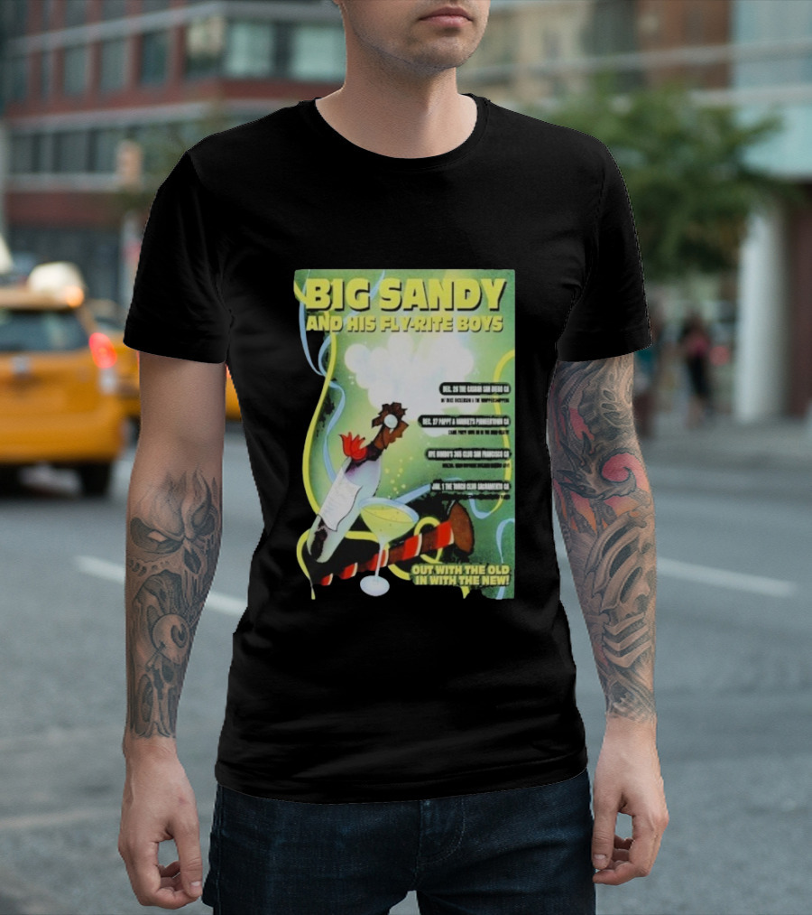 Big Sandy And His Fly-Rite Boys NYE Show 2025 San Francisco CA Event T-Shirt