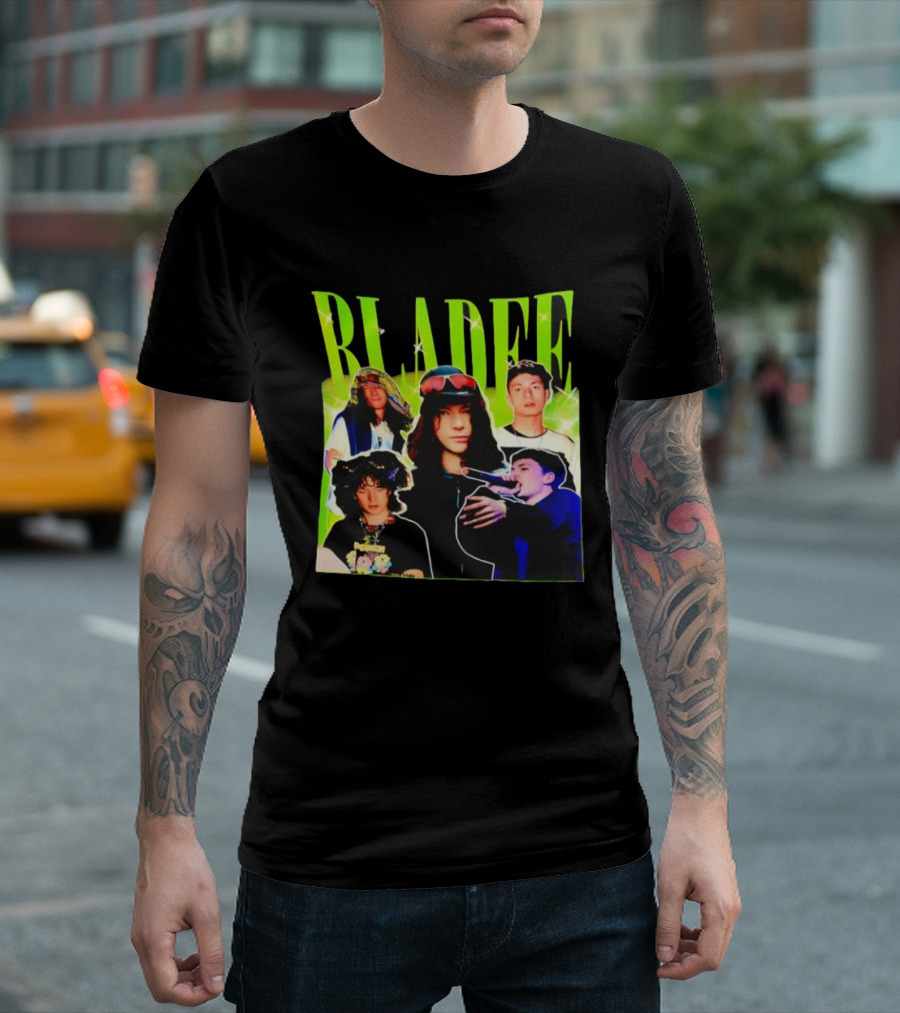 Bladee Members Collage With Neon Highlights T-Shirt