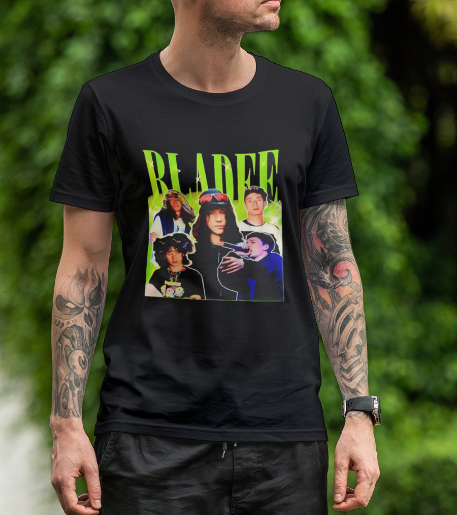 Bladee Members Collage With Neon Highlights T-Shirt