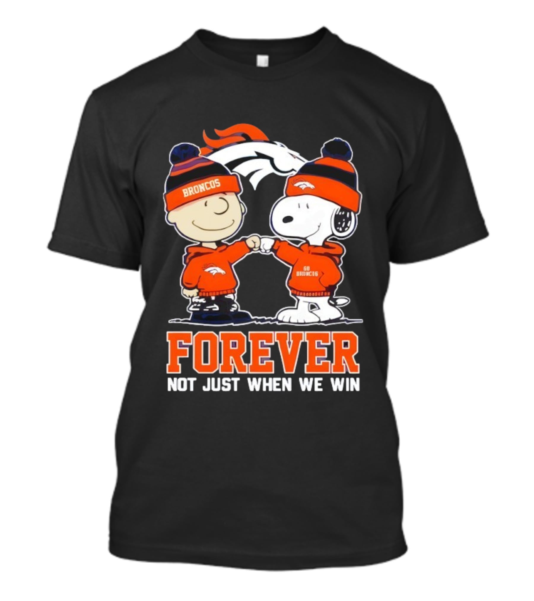 Denver Broncos Charlie Brown Snoopy Forever Not Just When We Win T-Shirt