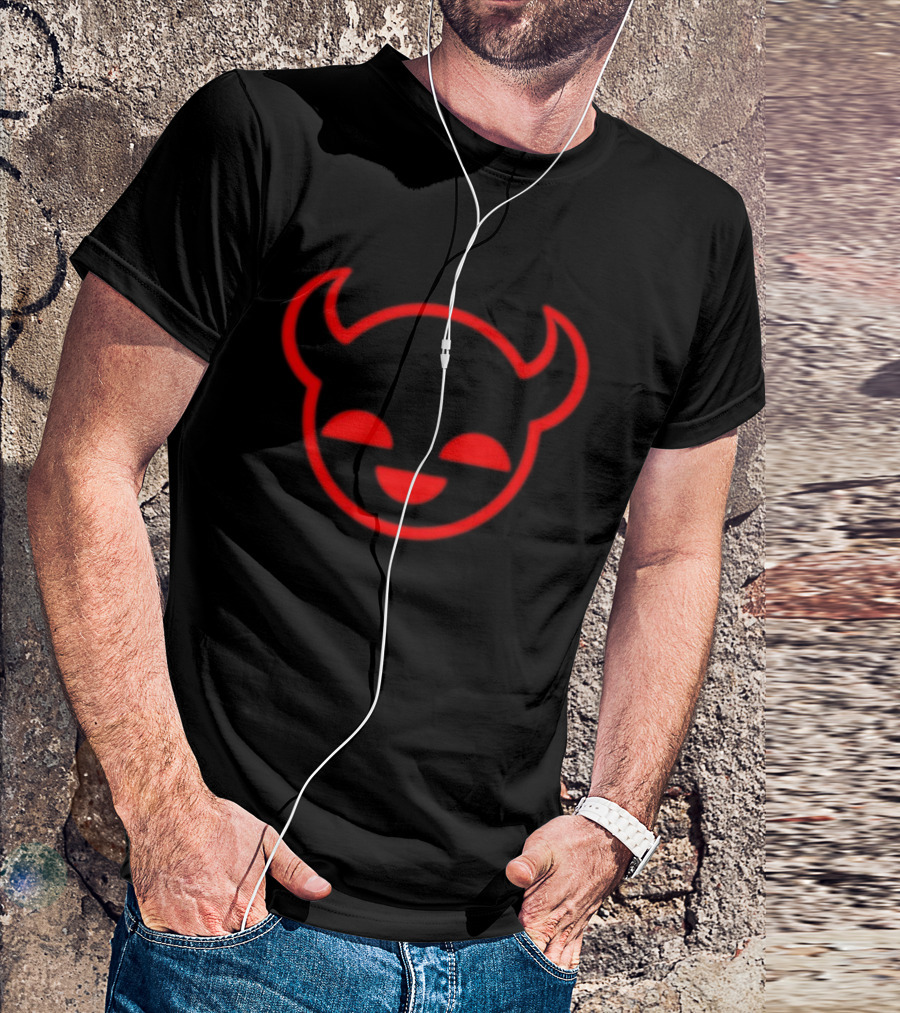 Homestuck Trollian Horned Smiley Face Red T-Shirt