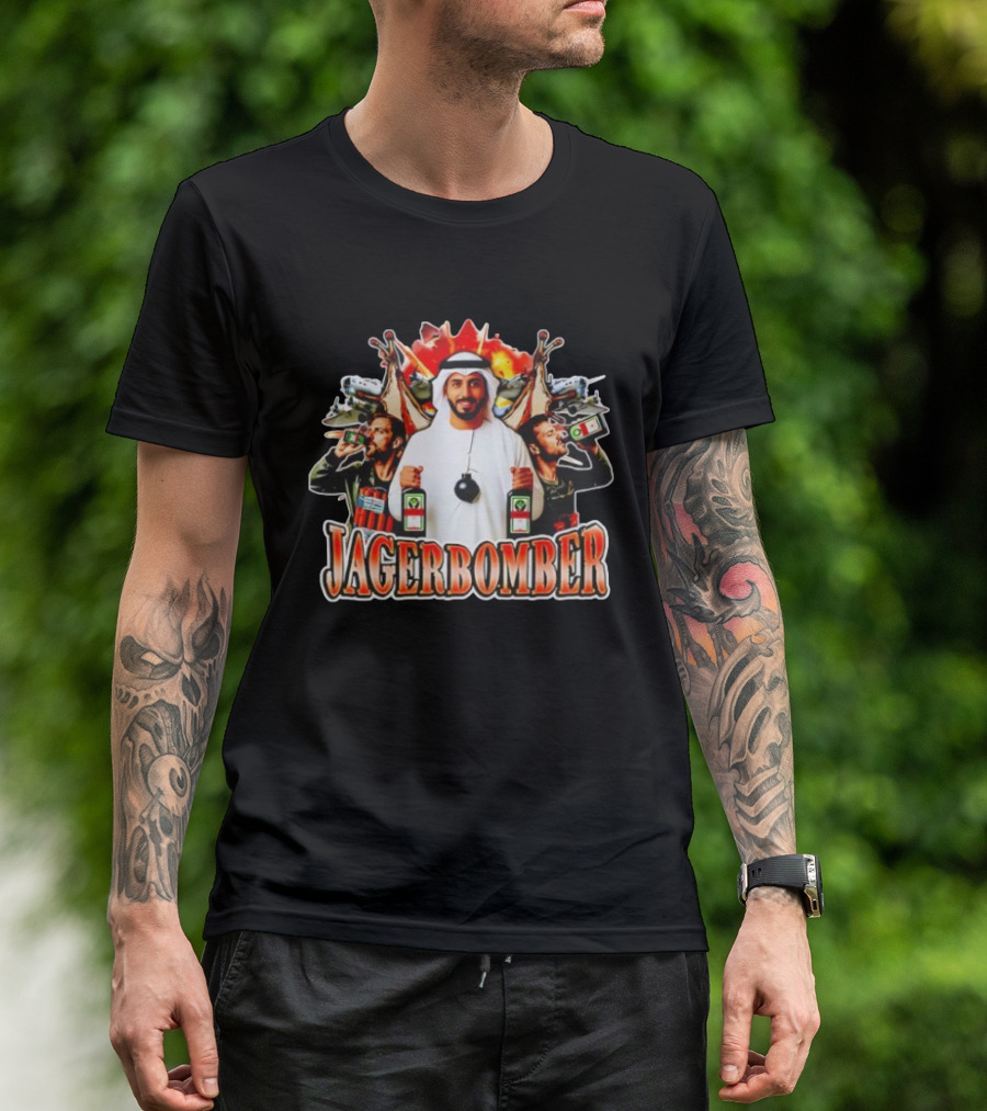 Jagerbomber Jägermeister Drinking Celebration With Middle Eastern Motif T-Shirt