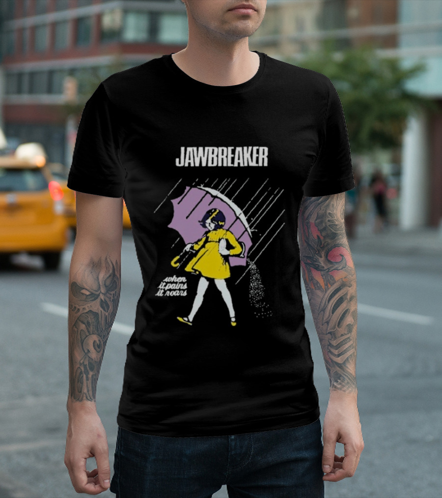 Jawbreaker When It Pains It Roars Umbrella Girl In Yellow Dress T-Shirt