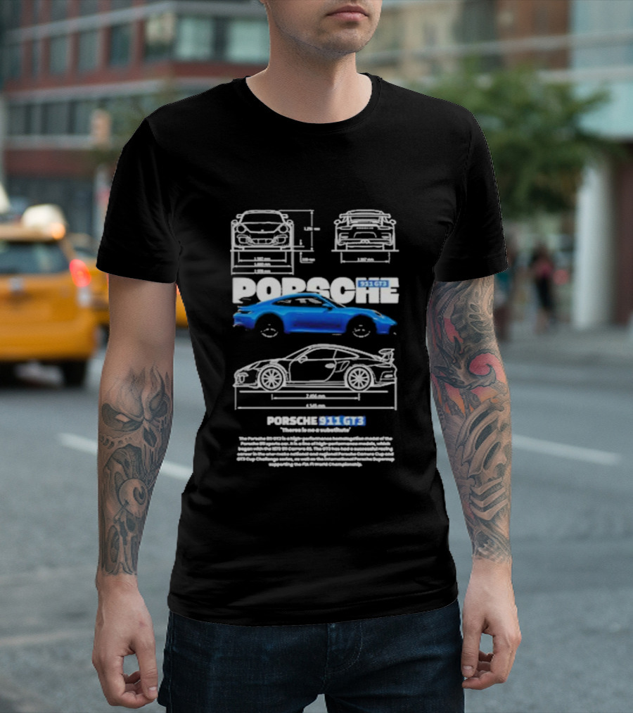 Porsche 911 GT3 Technical Blueprint Racing Excellence T-Shirt