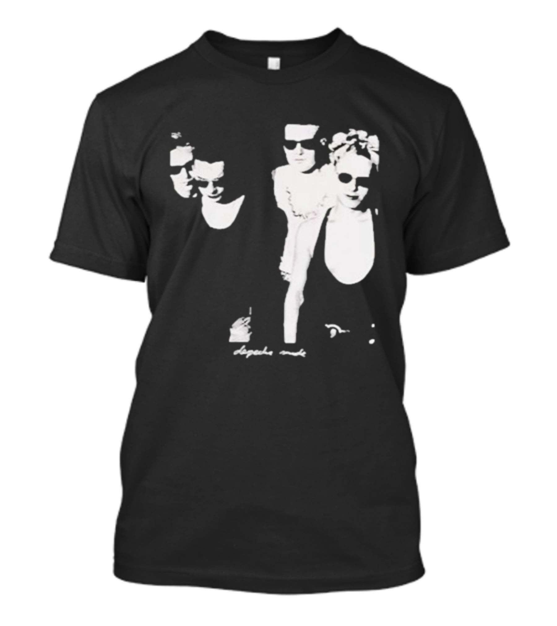 Public Laundry Depeche Mode Classic Band Members Black And White Sunglasses Style T-Shirt