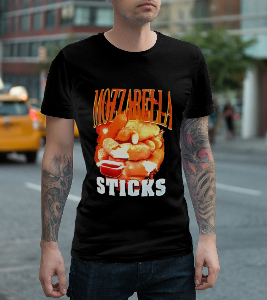 Mozzarella Sticks Cheesy Snack Delight With Dipping Sauce T-Shirt