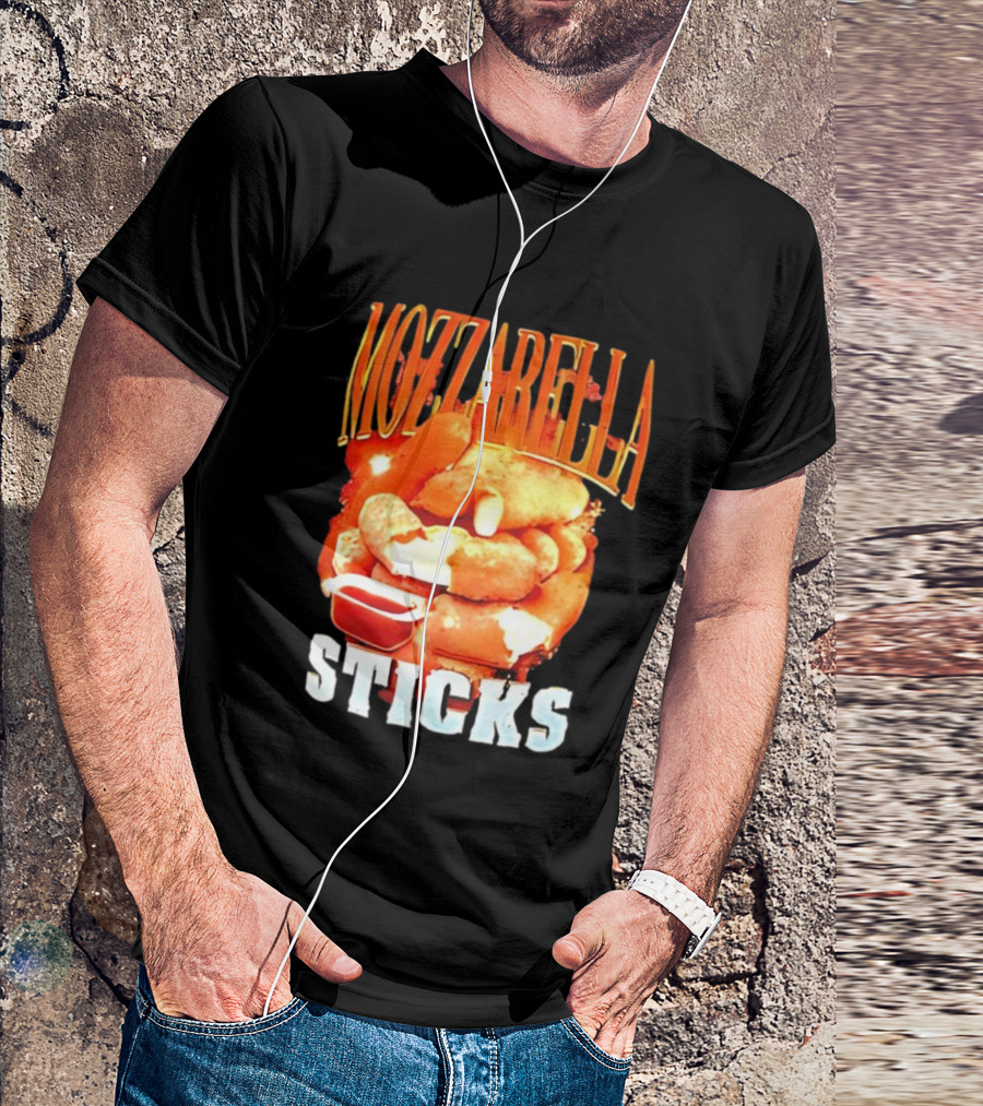 Mozzarella Sticks Cheesy Snack Delight With Dipping Sauce T-Shirt