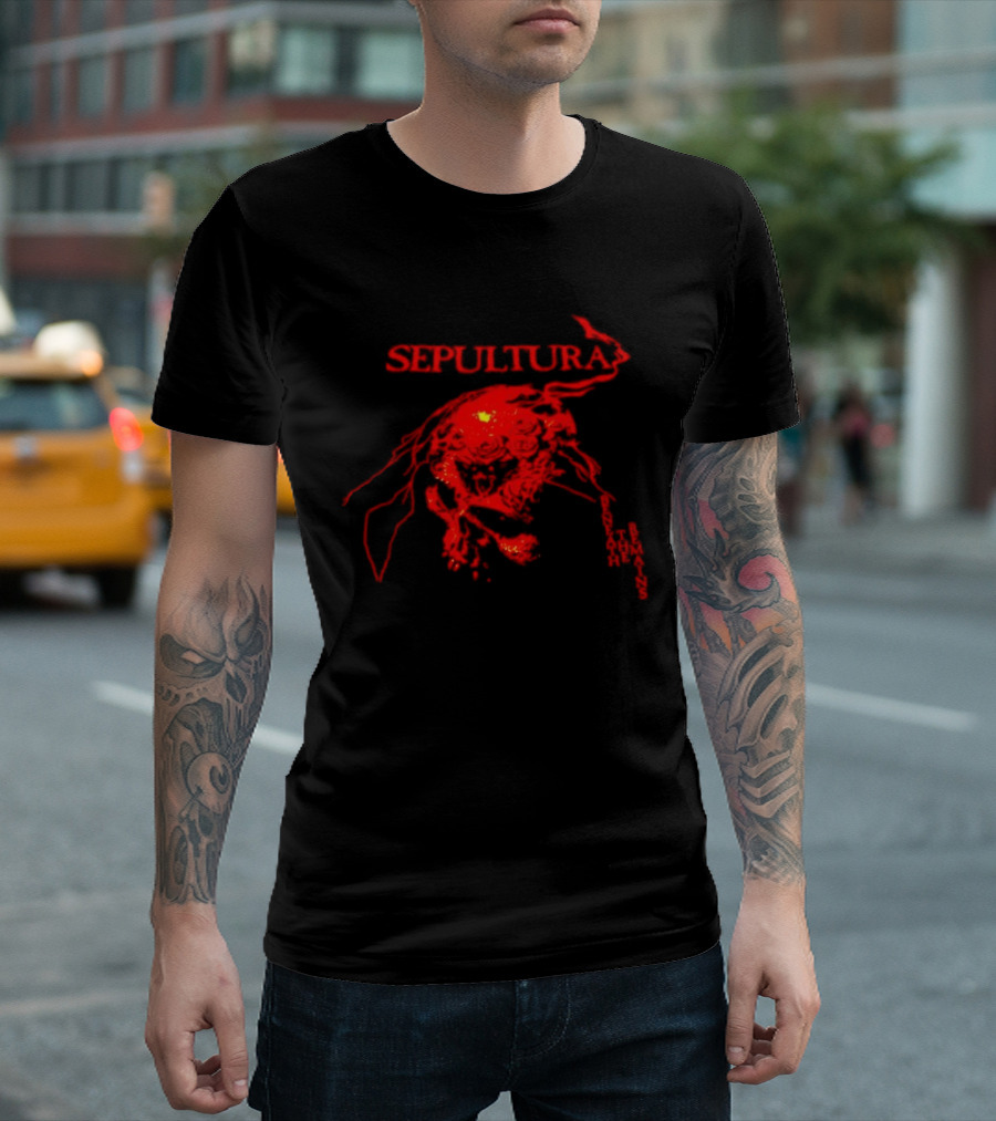 Sepultura Beneath The Remains Skull Artwork Red T-Shirt