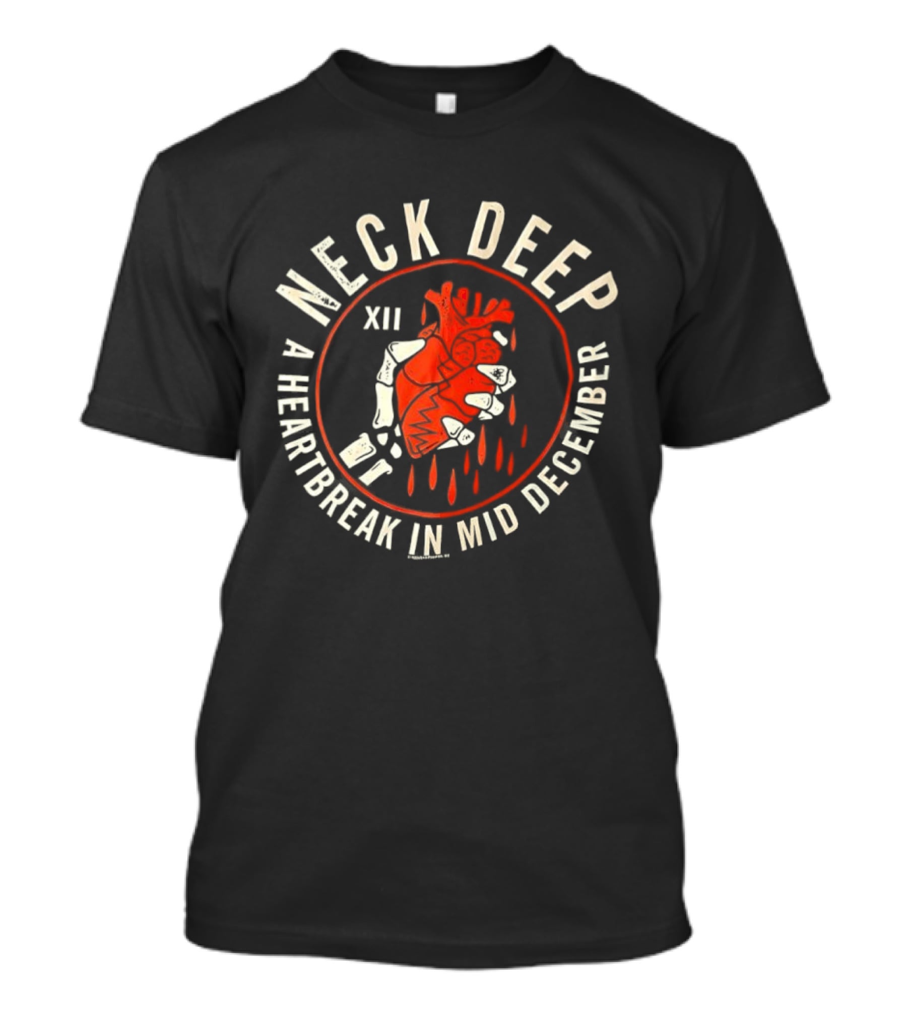 Neck Deep A Heartbreak In Mid December XII Heart Dripping Red T-Shirt