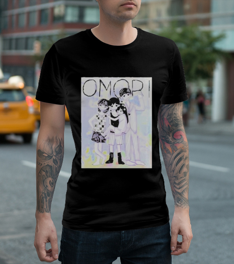OMORI Game Characters Group Illustration T-Shirt