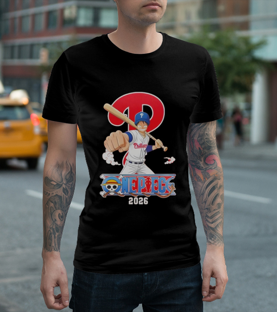 Philadelphia Phillies One Piece Crossover 2026 T-Shirt