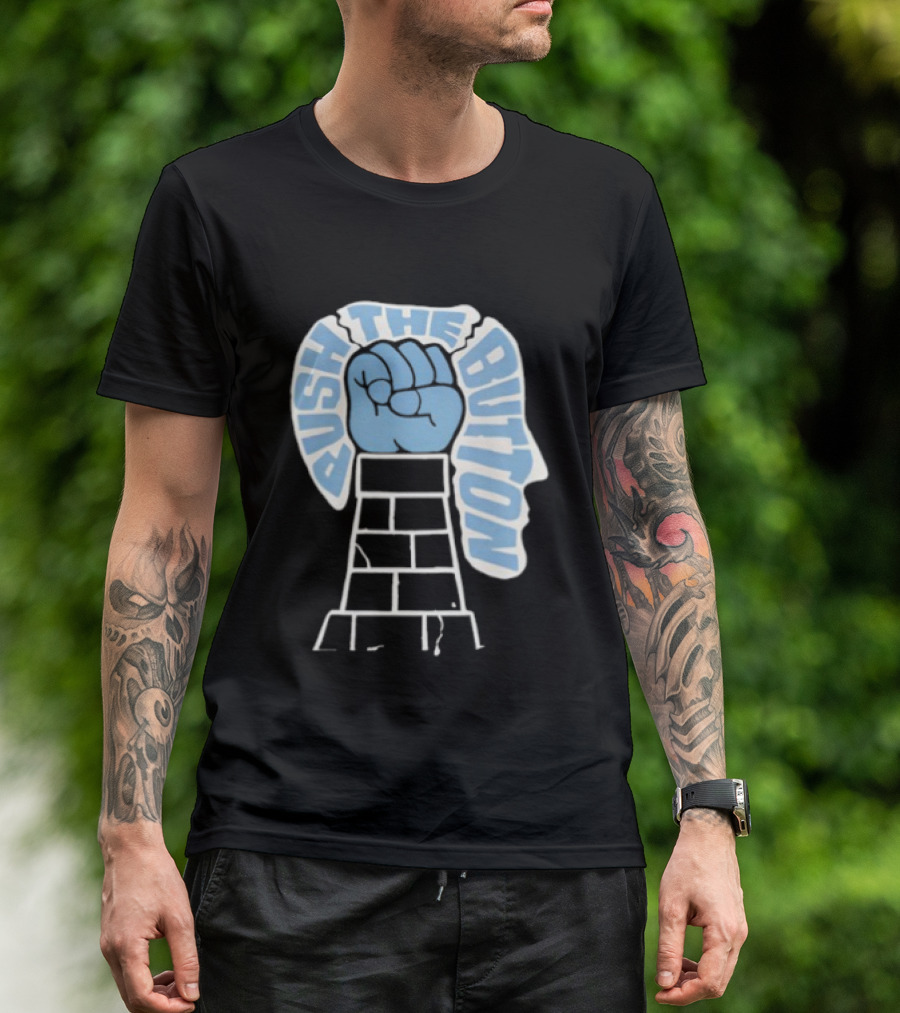Push The Button Fist Tower Iconic Print T-Shirt