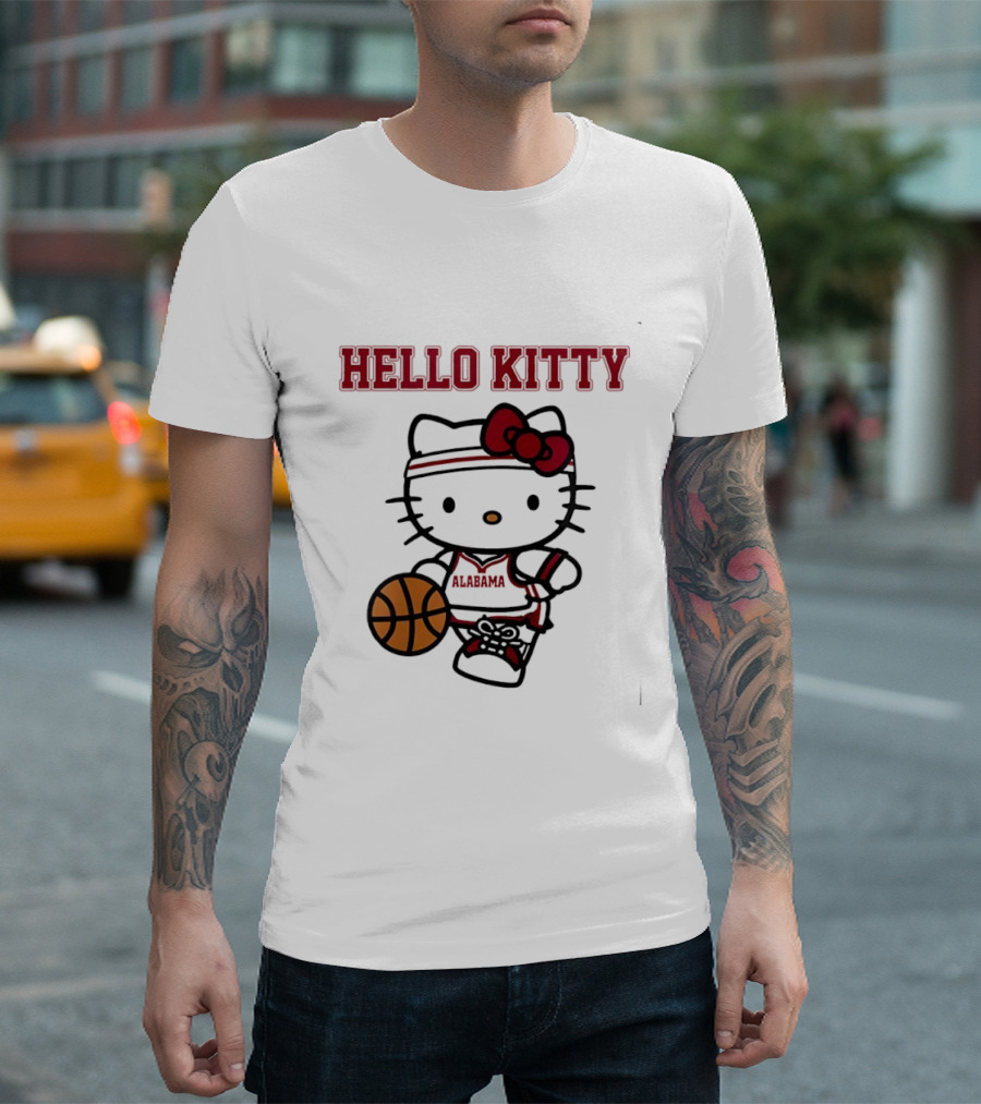 Alabama Basketball Hello Kitty Collaboration Night T-Shirt