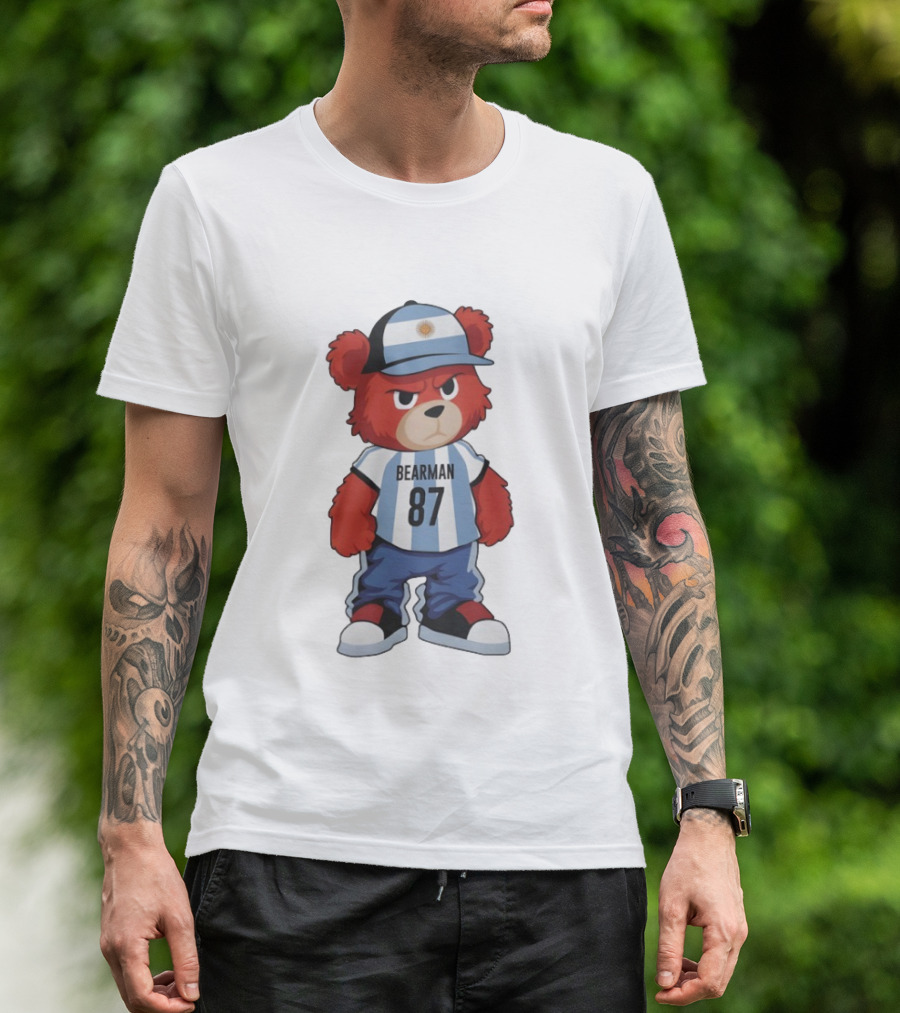 Bearman 87 Argentina Football Bear Oliver T-Shirt