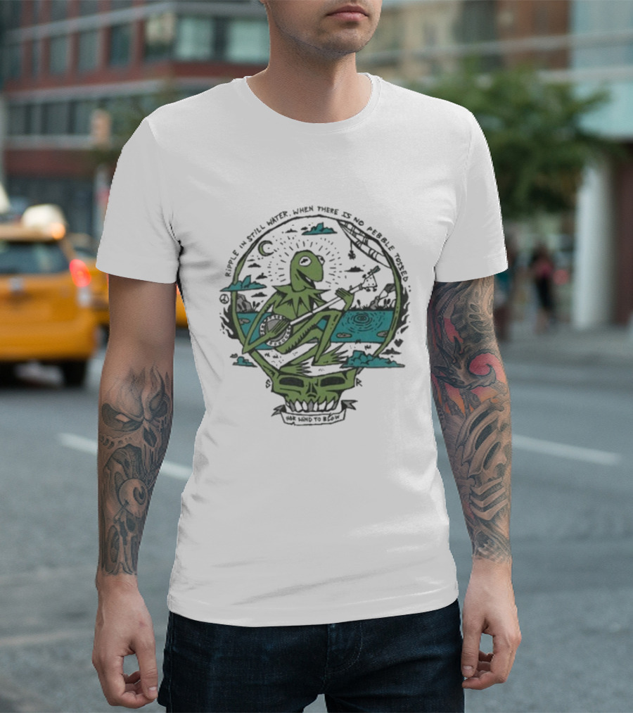 Frog The Kermit X Grateful Dead Ripple In Still Water When There Is No Ripple People Tossed Bango T-Shirt