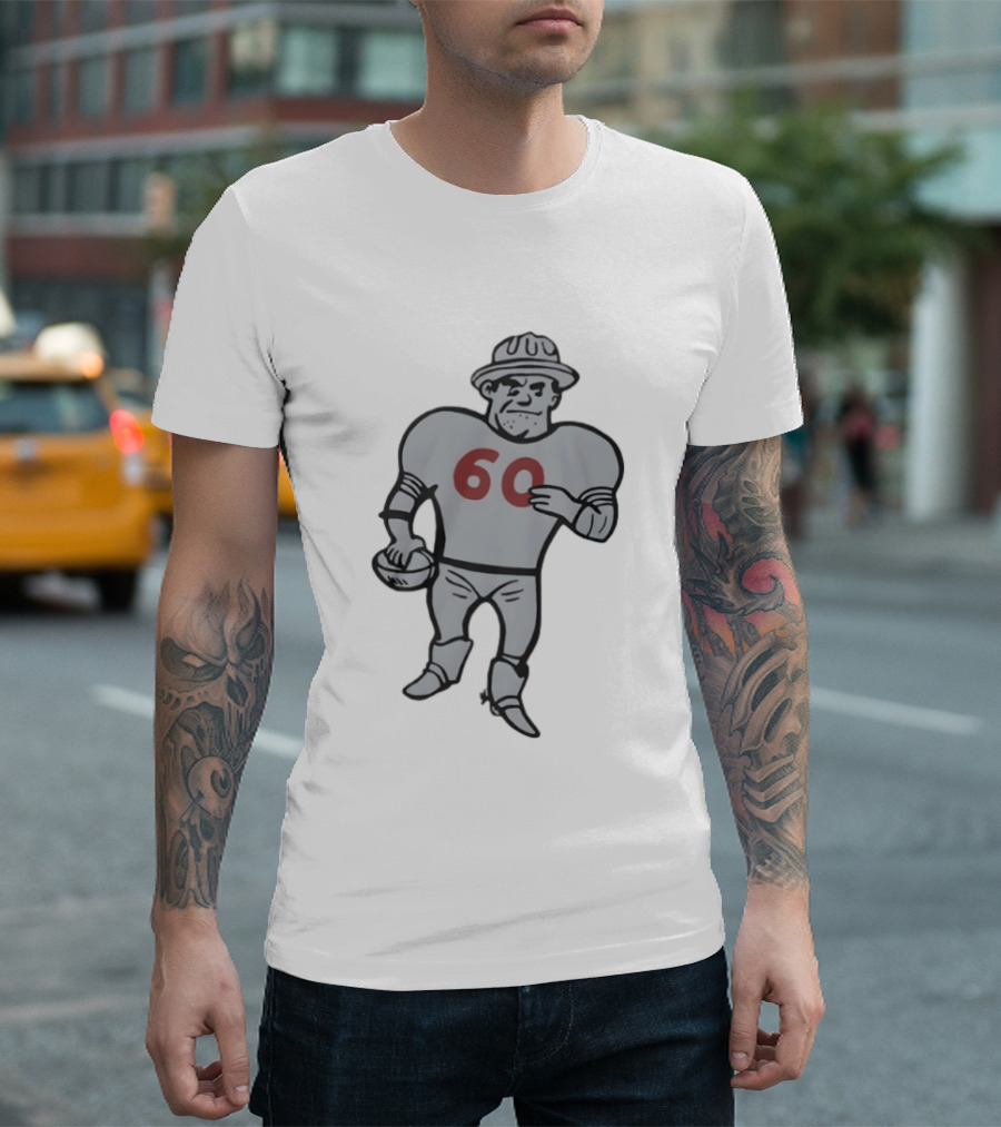 Houston Oilers Football Player Cartoon Character 60 T-Shirt