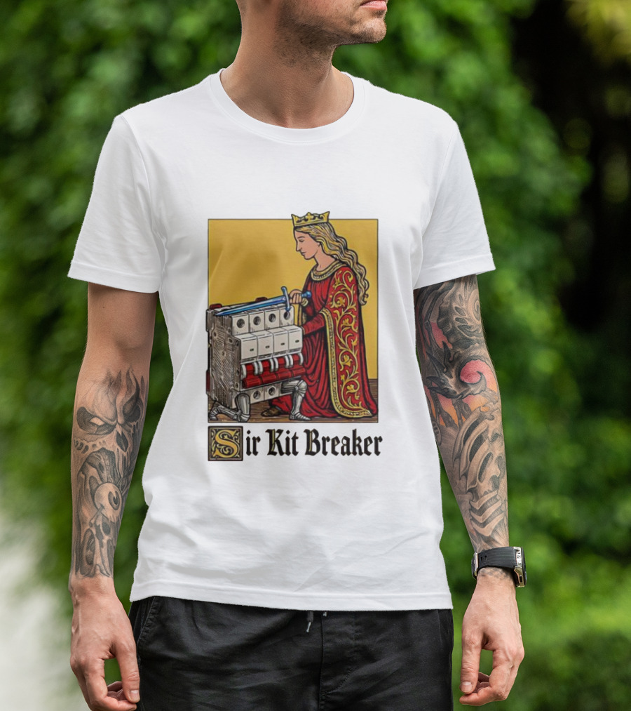 Sir Kit Breaker Queen Of Swords Knight Tarot Crown T-Shirt