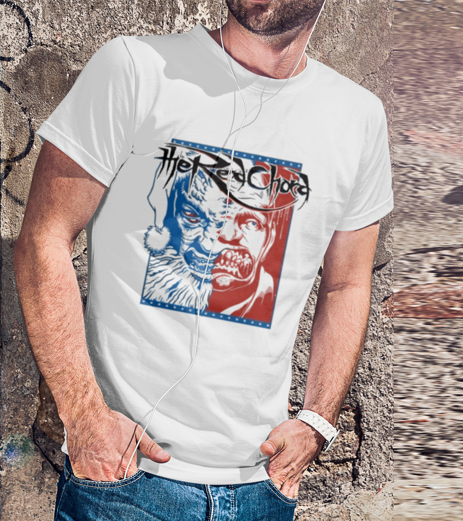 The Red Chord Split Face Blue And Red Duality Artwork T-Shirt