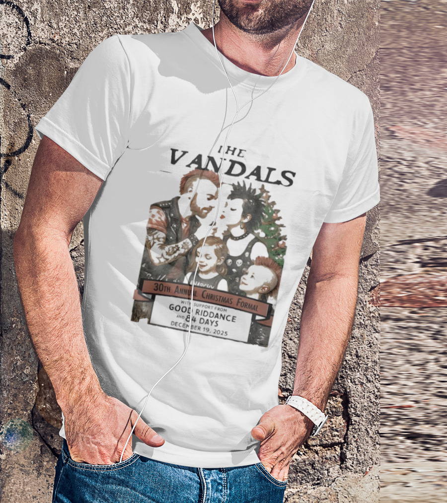 The Vandals 30th Annual Christmas Formal 2025 Ventura CA With Good Riddance And 84 Days T-Shirt