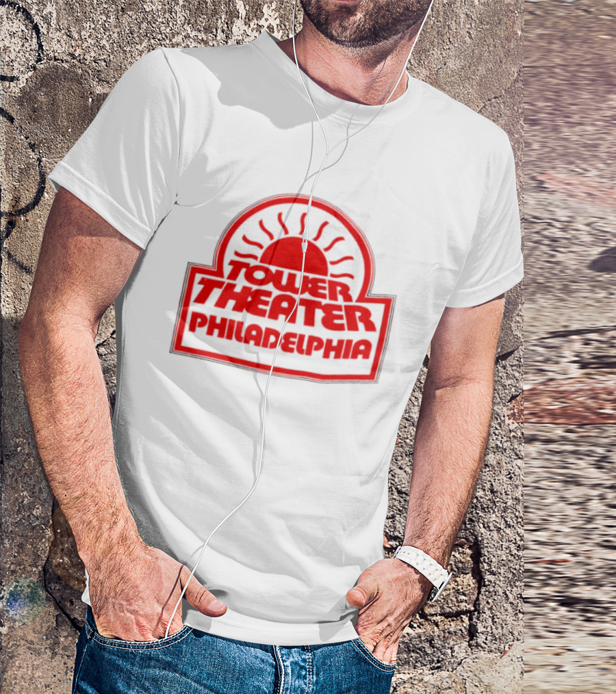 Tower Theater Philadelphia 1970s Midnight Sun Vintage Retro Style T-Shirt