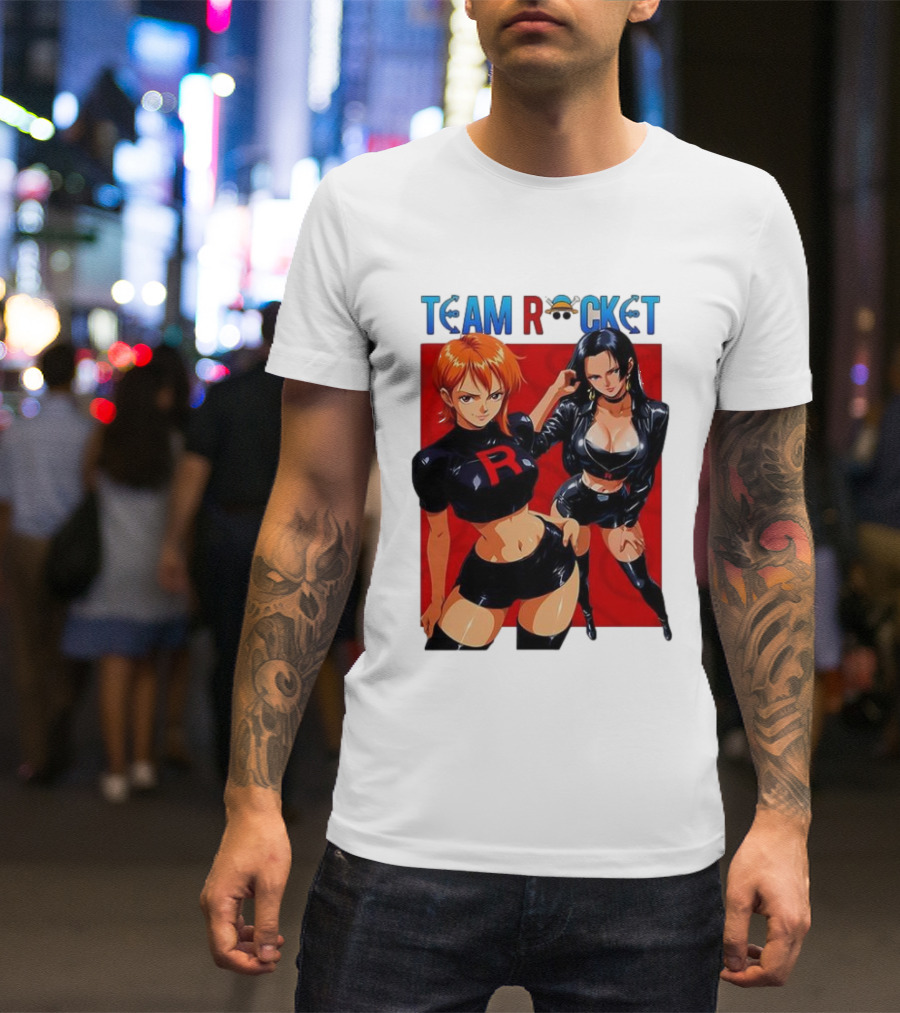 Team Rocket Nami Nico Robin Anime Crossover T-Shirt