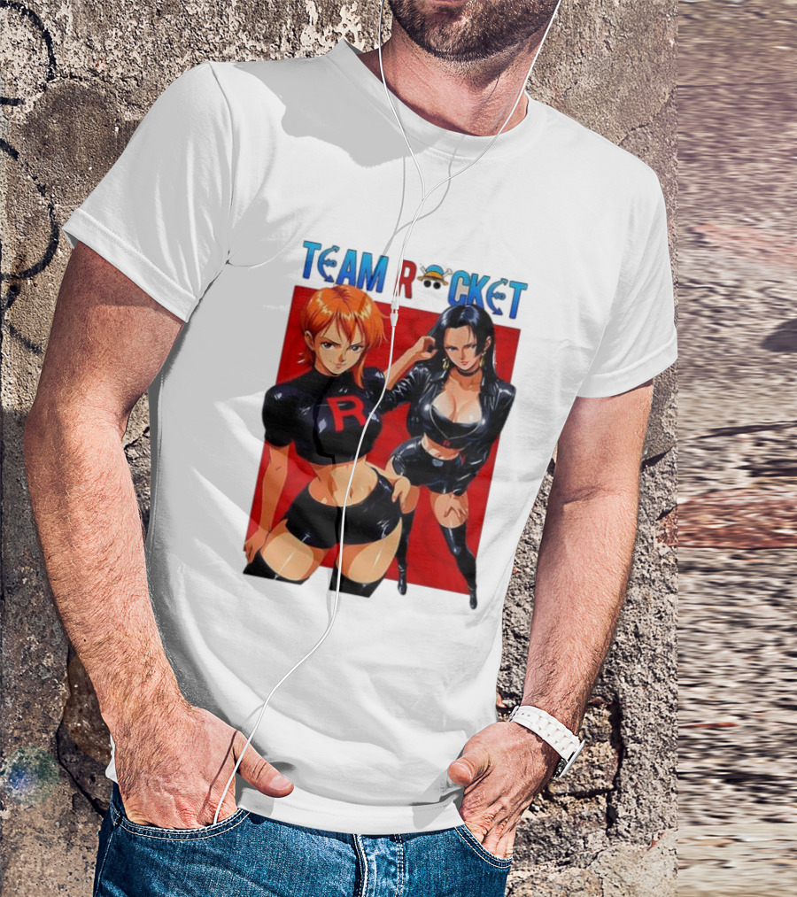 Team Rocket Nami Nico Robin Anime Crossover T-Shirt