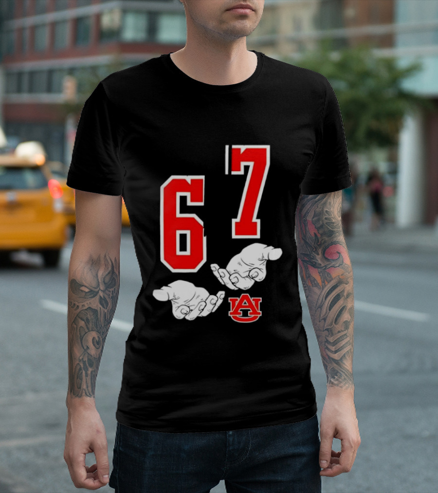 67 Auburn Basketball A Logo Red White T-Shirt