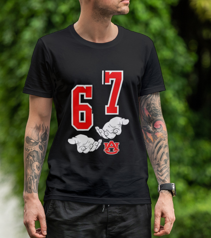 67 Auburn Basketball A Logo Red White T-Shirt