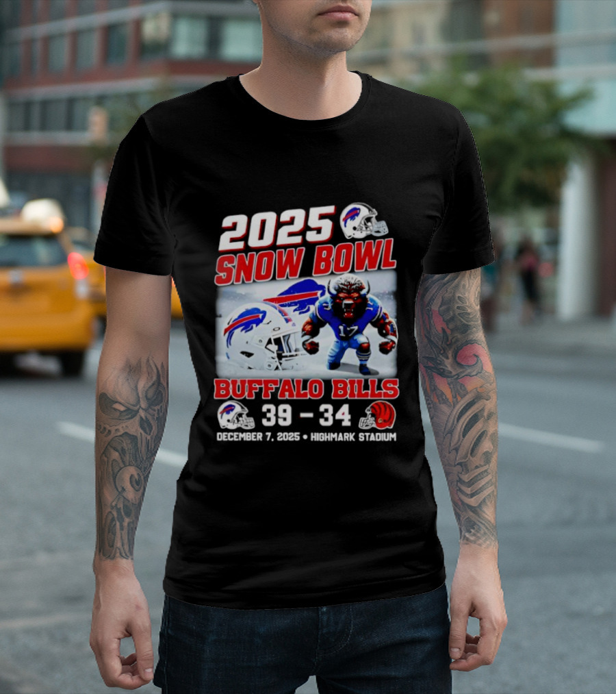 2025 Snow Bowl Buffalo Bills 39 34 Highlights Winnaar T-Shirt