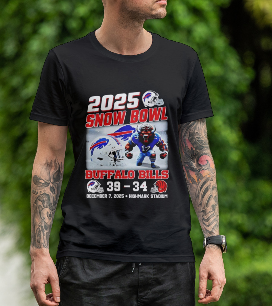 2025 Snow Bowl Buffalo Bills 39 34 Highlights Winnaar T-Shirt