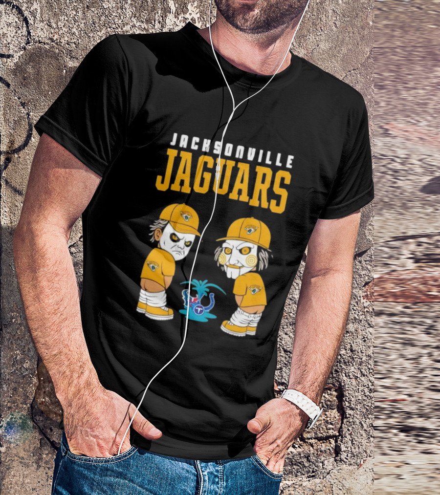 Jacksonville Jaguars Michael Myers Billy The Puppet Tennessee Titans Rivalry T-Shirt