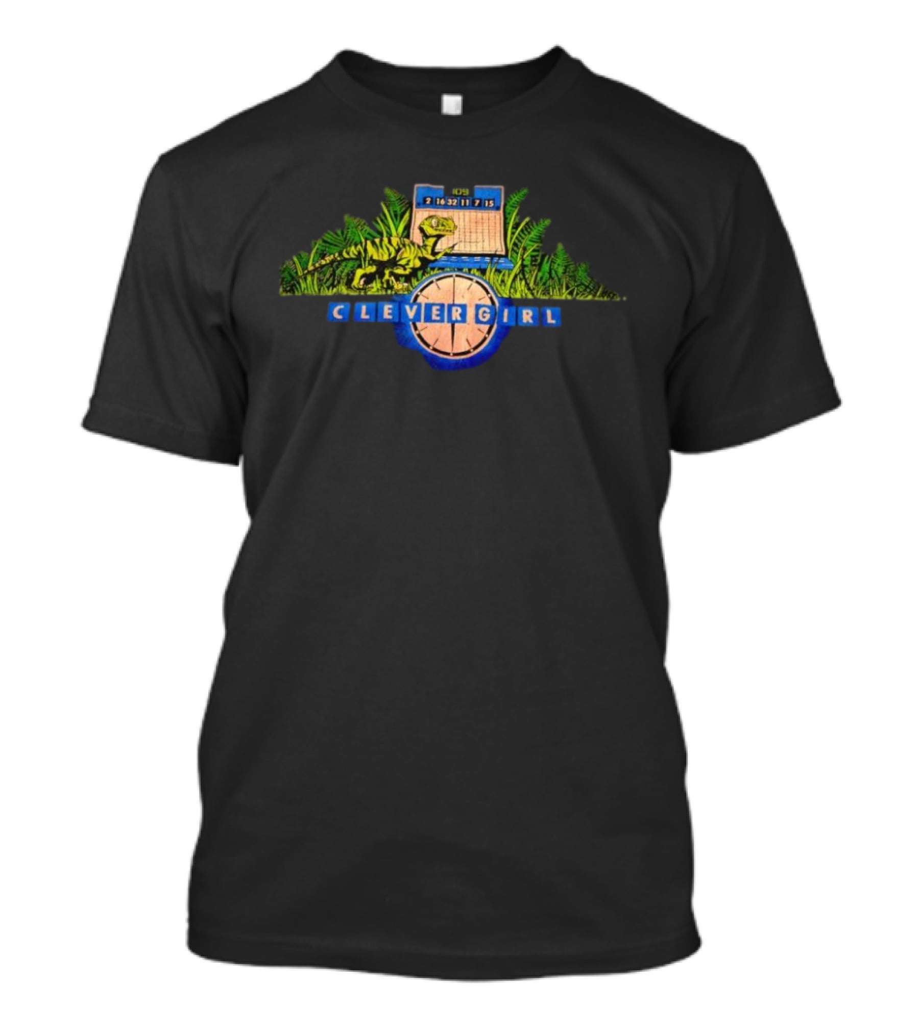 Jurassic Park Clever Girl Dinosaur Tropical Jungle Calendar Fan Favorite T-Shirt