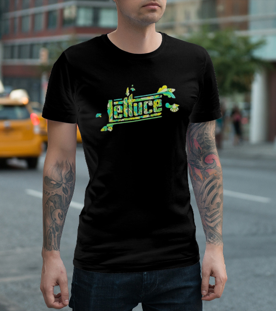 Lettuce Psychedelic Groovy Pattern Sara Bott T-Shirt