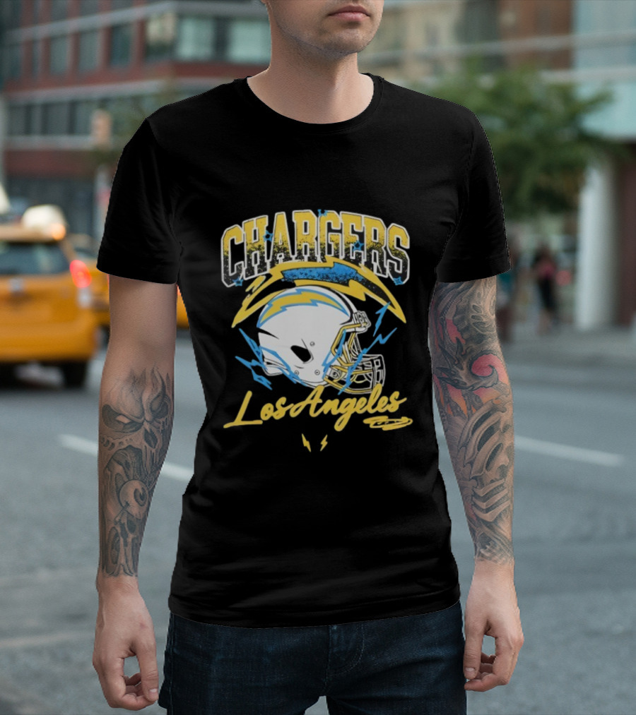 Los Angeles Chargers Lightning Helmet Sry Not Sry T-Shirt