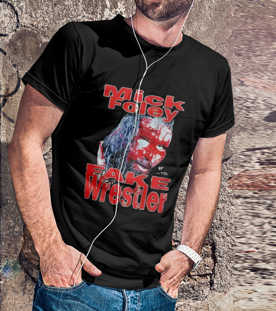 Mick Foley Fake Wrestler Horror Blood Face T-Shirt