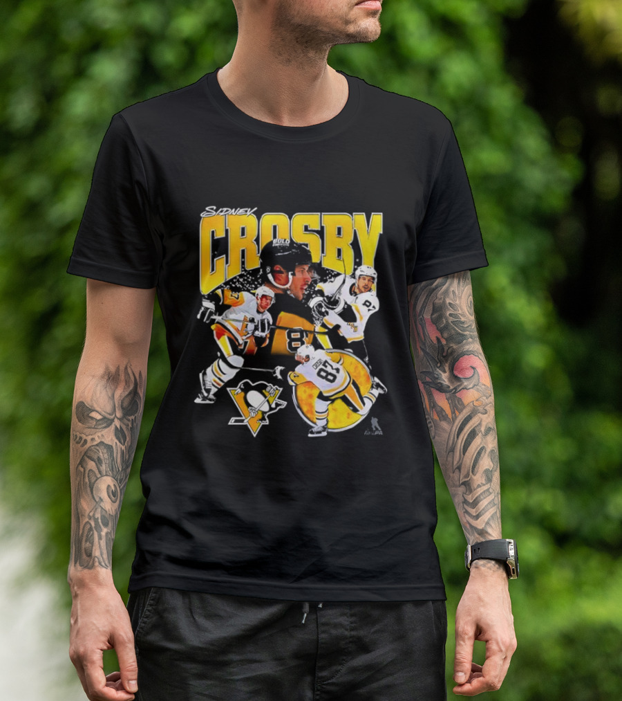 Sidney Crosby Pittsburgh Penguins Hockey Legend Collage T-Shirt