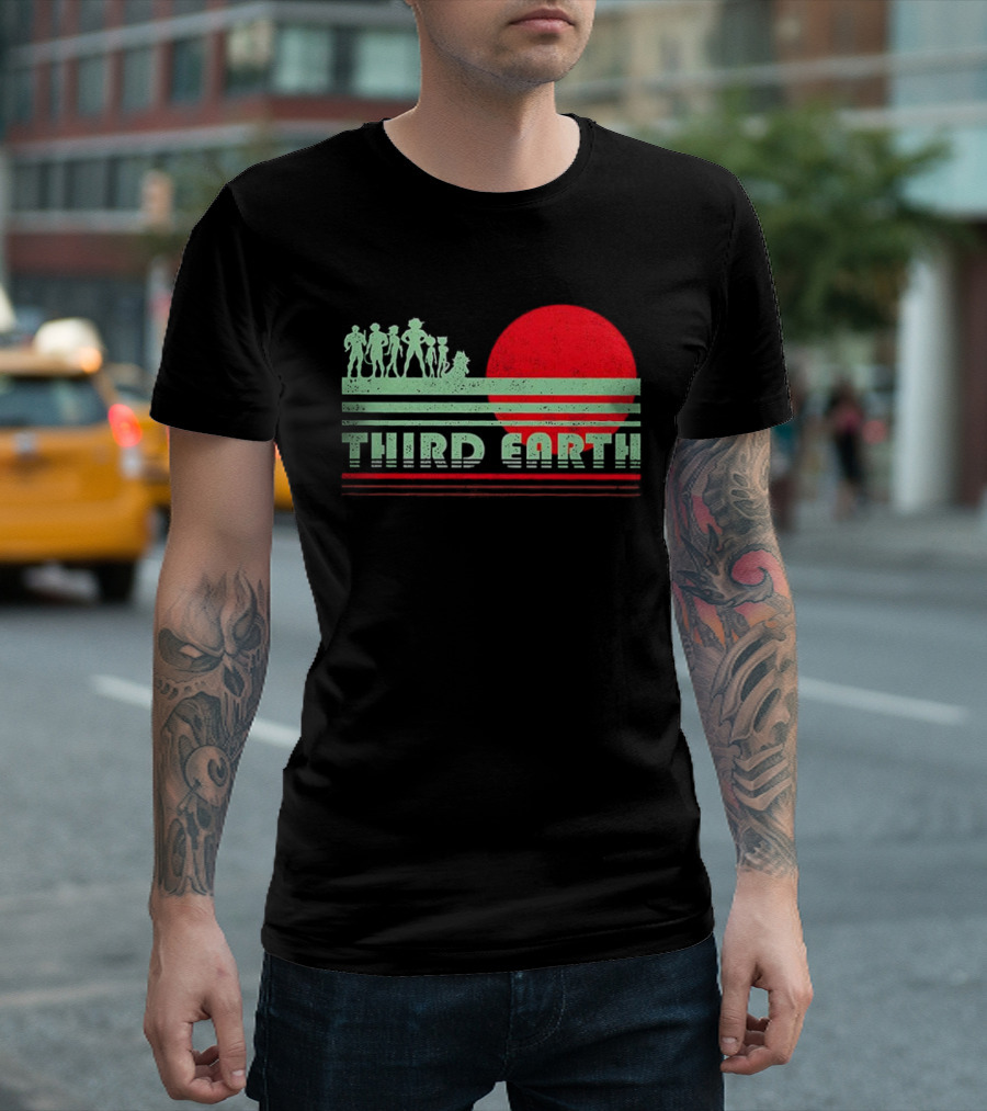 Third Earth Retro Fantasy Sunset Iconic Group T-Shirt