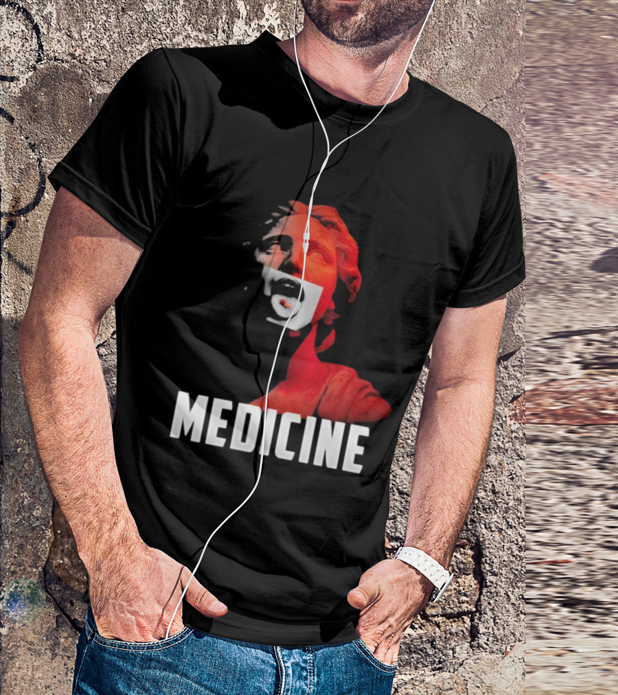 Toza Medicine Statue Red Sculpture With Distorted Face T-Shirt