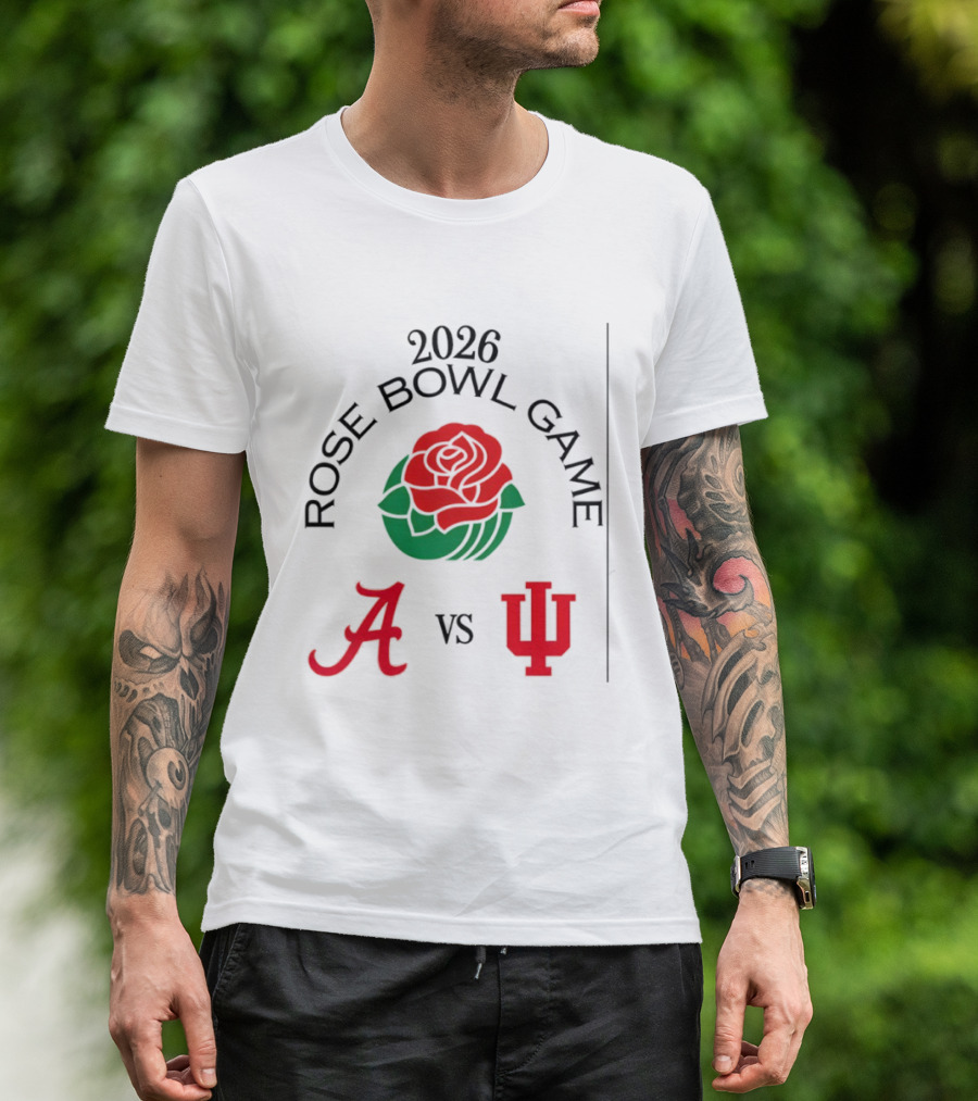 2026 Rose Bowl Game Alabama Crimson Tide Vs Indiana Hoosiers T-Shirt