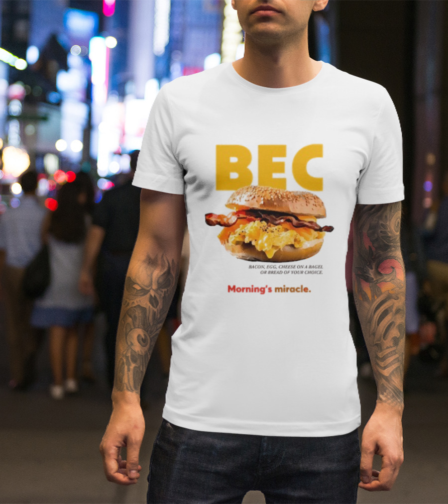 BEC Bacon Egg Cheese Choice Bagel Bread T-Shirt