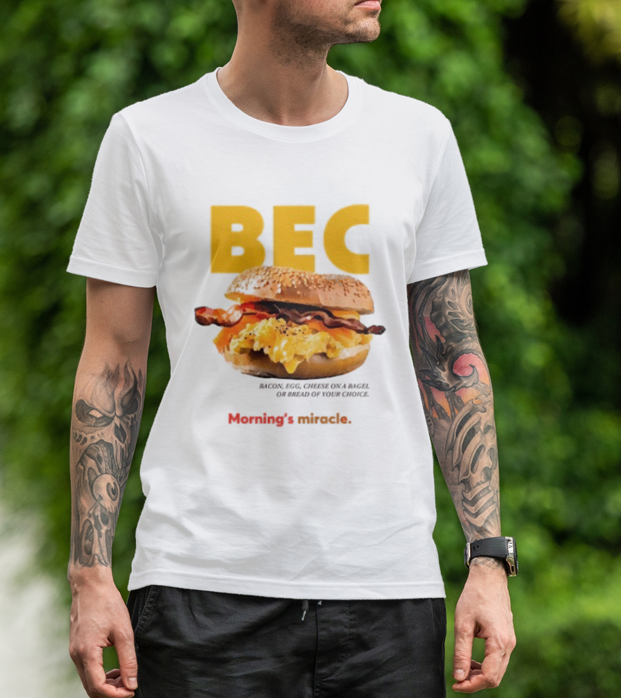 BEC Bacon Egg Cheese Choice Bagel Bread T-Shirt