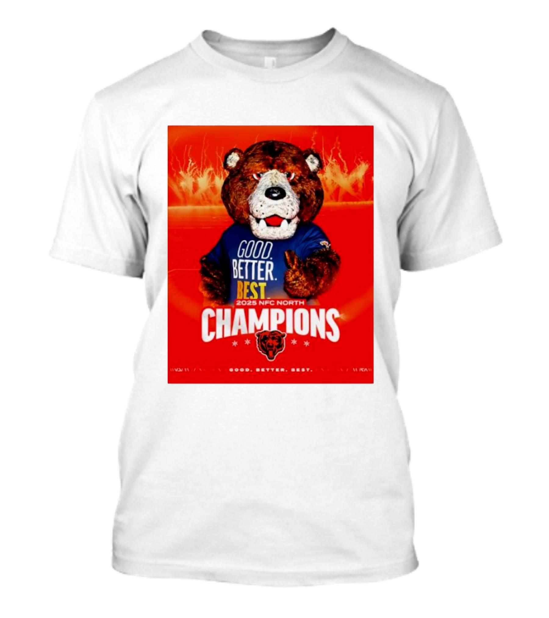 Chicago Bears 2025 NFC North Champions Good Better Best T-Shirt