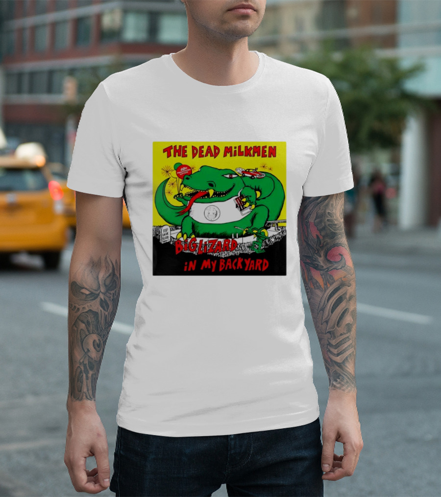 The Dead Milkmen Big Lizard In My Backyard 40th Anniversary Retro Album T-Shirt