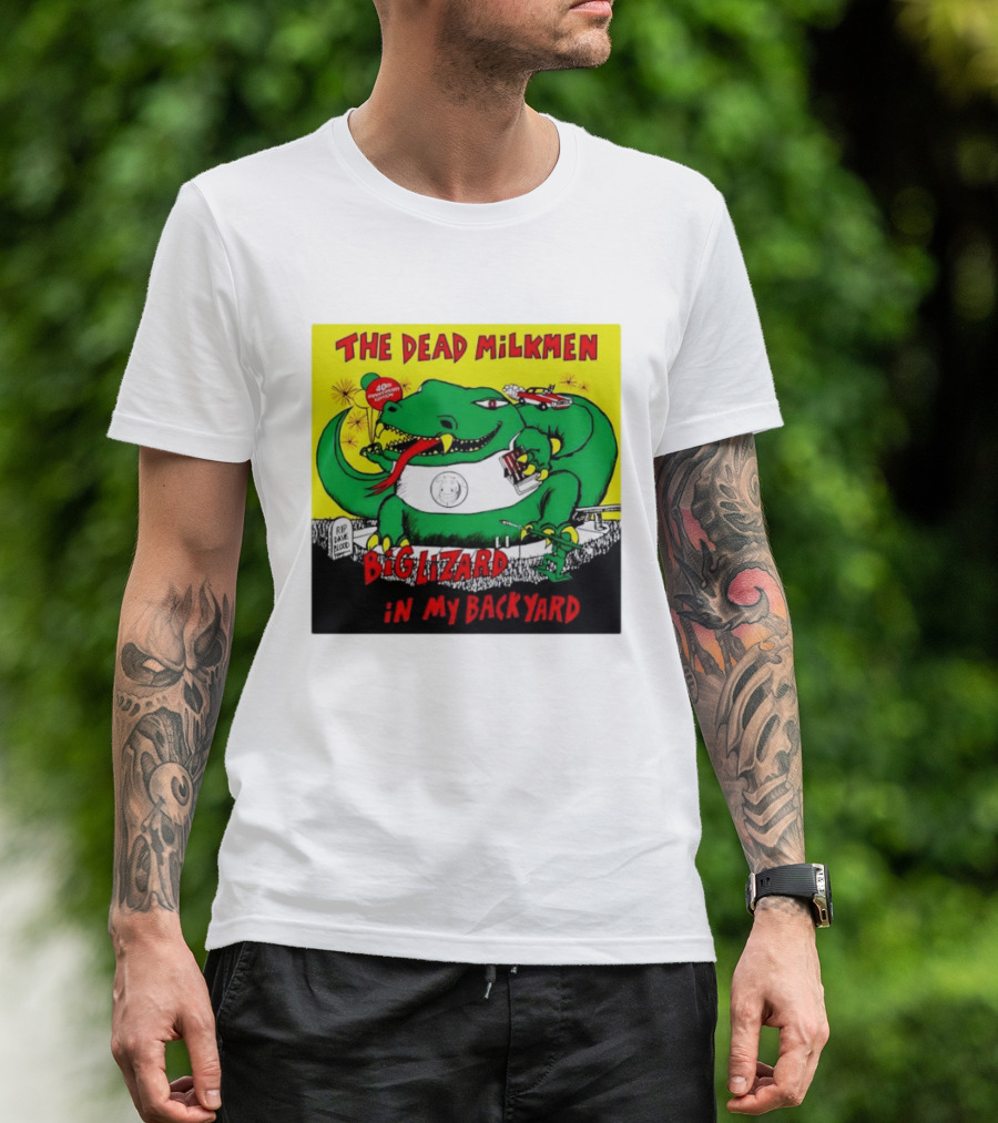 The Dead Milkmen Big Lizard In My Backyard 40th Anniversary Retro Album T-Shirt
