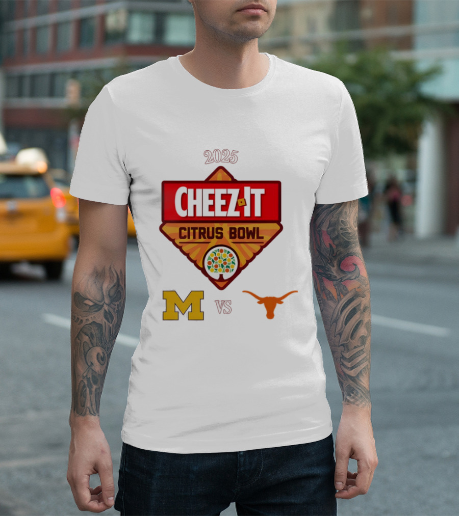 2025 Cheez It Citrus Bowl Texas Longhorns Vs Michigan Wolverines T-Shirt