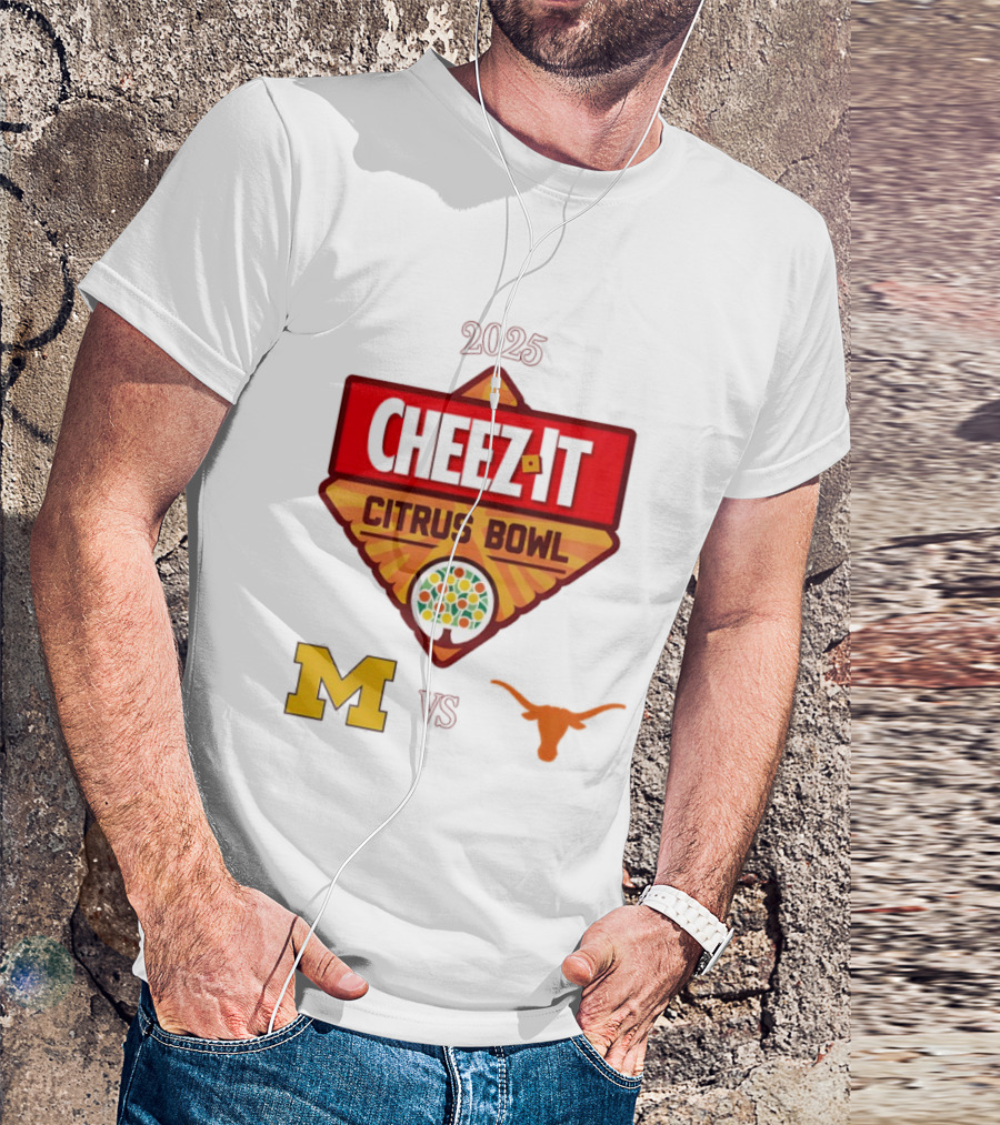 2025 Cheez It Citrus Bowl Texas Longhorns Vs Michigan Wolverines T-Shirt