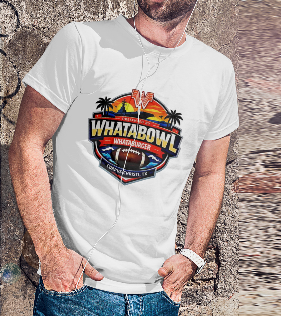 Whatabowl Whataburger Corpus Christi TX Football Sunset Palm Trees T-Shirt